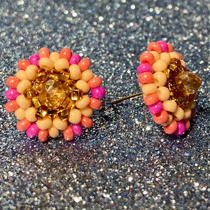 “Chaquira” Beaded Stud Earrings