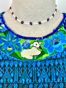 Handmade Guatemalan Huipil — Deep Blue
