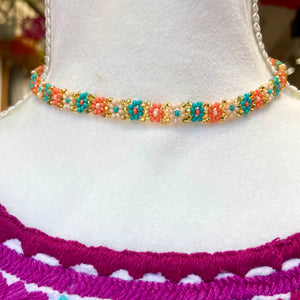 'Chaquira': Beaded Choker Necklace