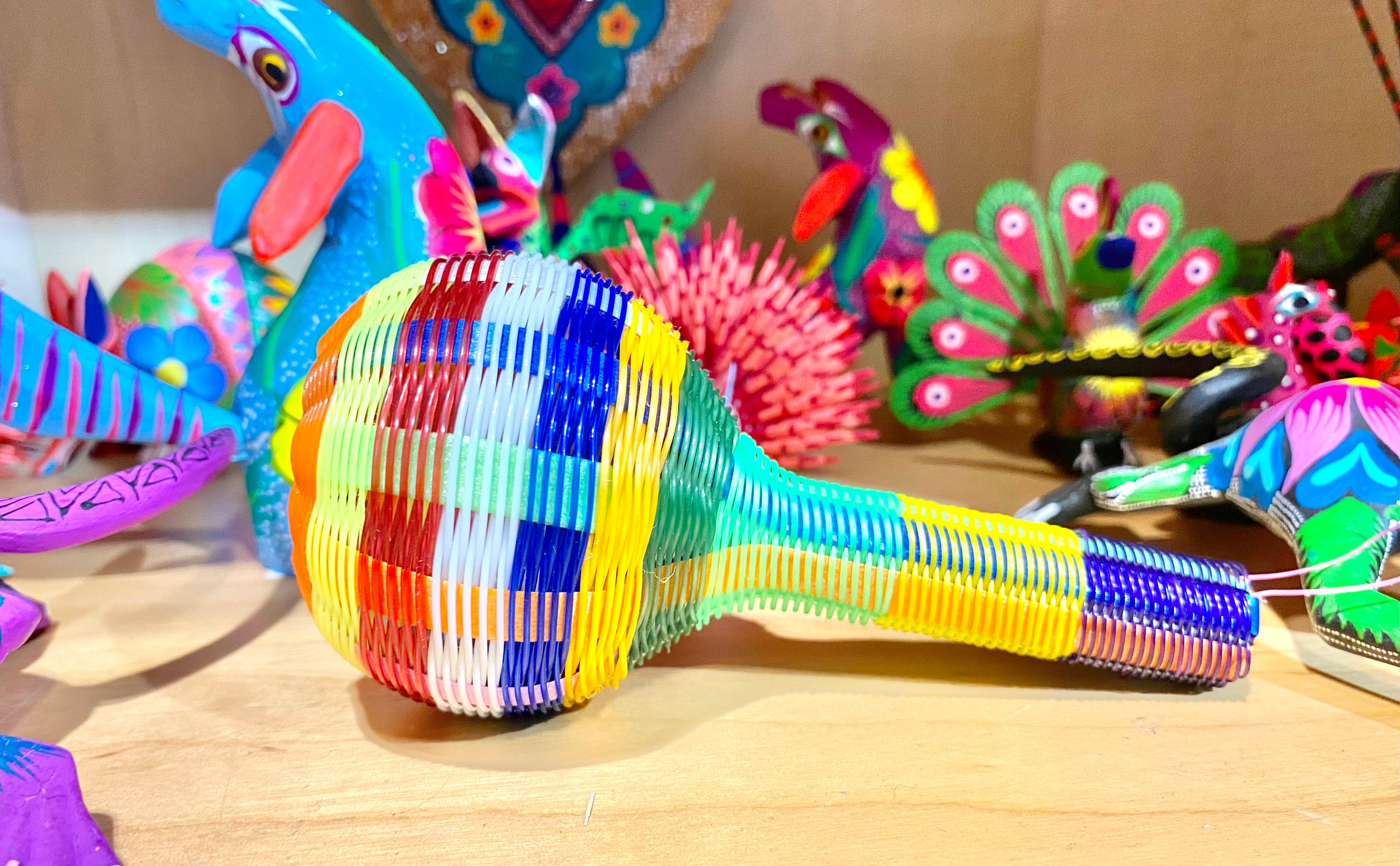 Handmade Mexican Baby Rattle Toy – Colores Mexicanos: Chicago's