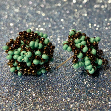 Load image into Gallery viewer, “Chaquira” Beaded Stud Earrings — La flor
