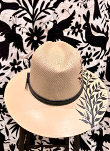 Mexican Hand Painted Sombrero — Black Blossoms