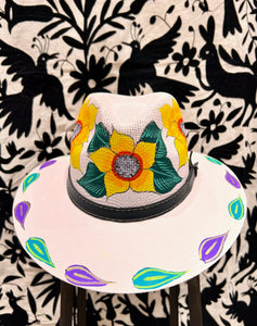 Mexican Hand Painted Sombrero — Sunflowers
