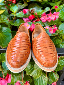 Men’s Mexican Huarache Sandals -- Natural Leather