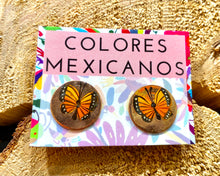 Load image into Gallery viewer, Copper Monarch Butterfly Studs
