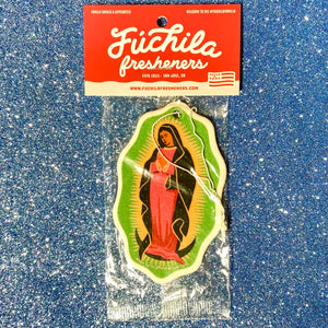 Fuchila Car Air Freshener -- Virgen of Guadalupe